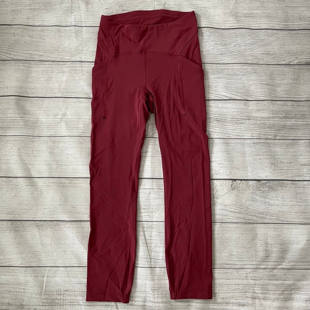 Lululemon Power Thru High Rise Tight Leggings 25” Women Size 4 Mulled Wine